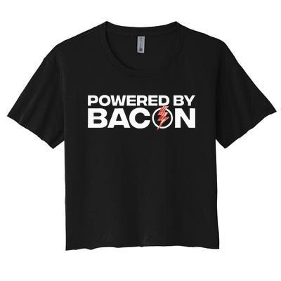 Cool Bacon Design Bacon Strip Pork Lovers Women's Crop Top Tee