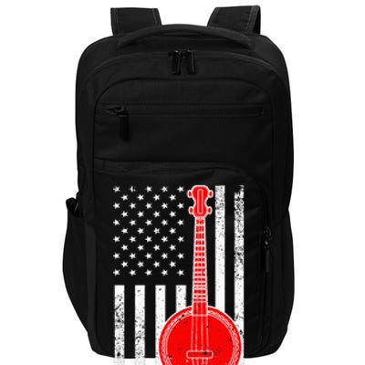 Cool Banjo Design Bluegrass Banjo Player Impact Tech Backpack