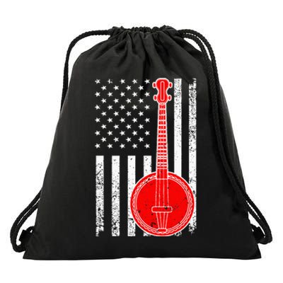 Cool Banjo Design Bluegrass Banjo Player Drawstring Bag