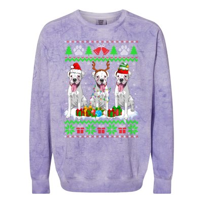 Christmas Boxer Dog Puppy Lover Ugly Xmas Sweater Meaningful Gift Colorblast Crewneck Sweatshirt