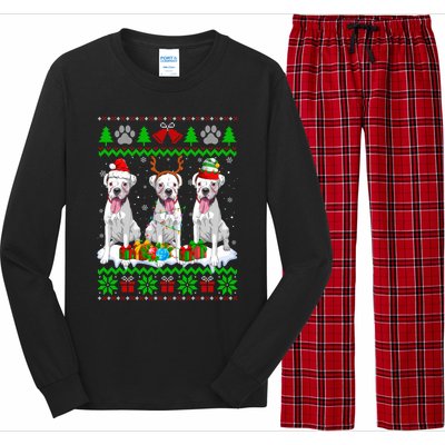 Christmas Boxer Dog Puppy Lover Ugly Xmas Sweater Meaningful Gift Long Sleeve Pajama Set