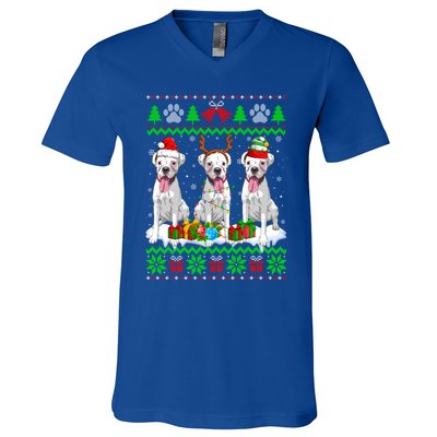 Christmas Boxer Dog Puppy Lover Ugly Xmas Sweater Meaningful Gift V-Neck T-Shirt