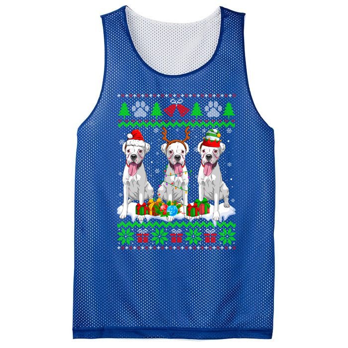 Christmas Boxer Dog Puppy Lover Ugly Xmas Sweater Meaningful Gift Mesh Reversible Basketball Jersey Tank