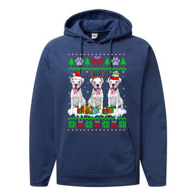 Christmas Boxer Dog Puppy Lover Ugly Xmas Sweater Meaningful Gift Performance Fleece Hoodie