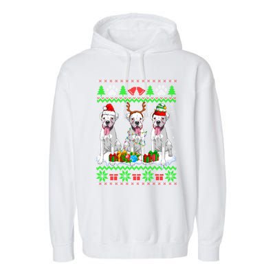 Christmas Boxer Dog Puppy Lover Ugly Xmas Sweater Meaningful Gift Garment-Dyed Fleece Hoodie