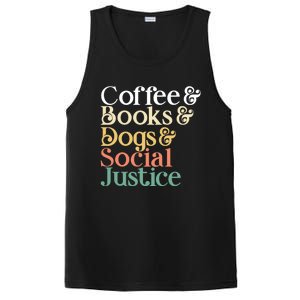 Coffee Books Dogs Social Justice Gift PosiCharge Competitor Tank