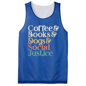 Coffee Books Dogs Social Justice Gift Mesh Reversible Basketball Jersey Tank