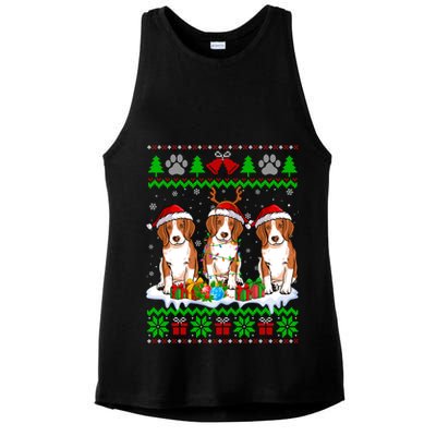 Christmas Beagle Dog Puppy Lover Ugly Xmas Sweater Meaningful Gift Ladies PosiCharge Tri-Blend Wicking Tank