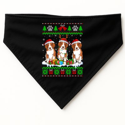 Christmas Beagle Dog Puppy Lover Ugly Xmas Sweater Meaningful Gift USA-Made Doggie Bandana