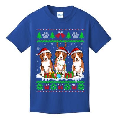 Christmas Beagle Dog Puppy Lover Ugly Xmas Sweater Meaningful Gift Kids T-Shirt