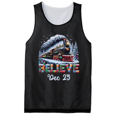 Christmas Believe Dec 25 North Pole All Abroad Mesh Reversible Basketball Jersey Tank