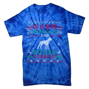 Christmas Boxer Dog Ugly Sweater Style Gift Tie-Dye T-Shirt