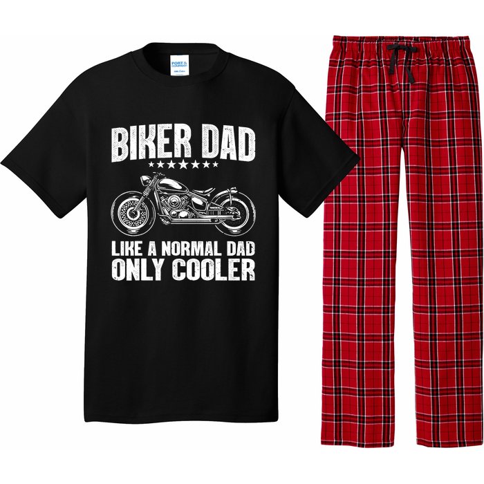 Cool Biker Design For Dad Motorcycling Motorcycle Biker Pajama Set