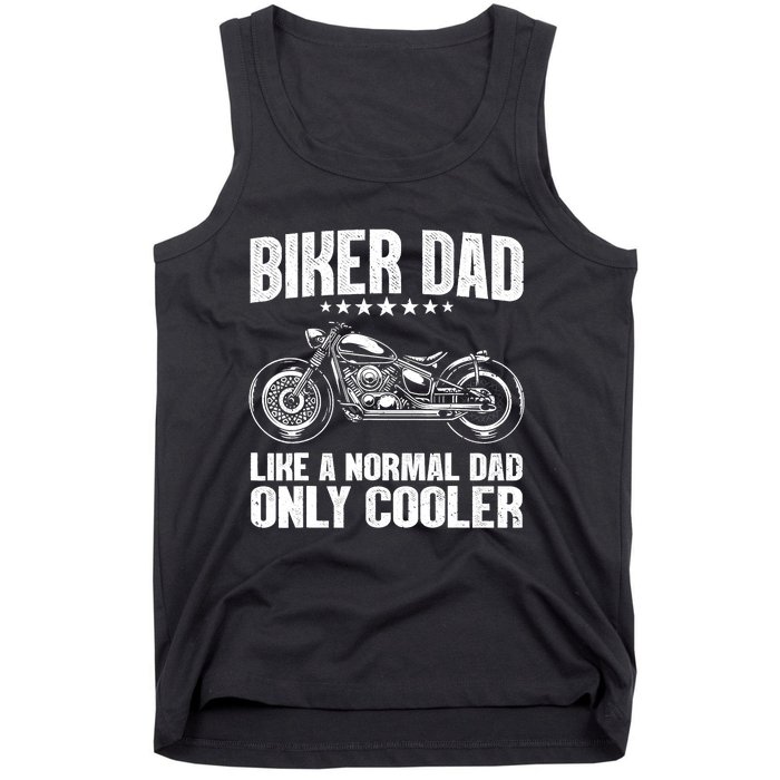 Cool Biker Design For Dad Motorcycling Motorcycle Biker Tank Top