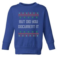 Christmas But Did You Docut It Ugly Office Party Gift Toddler Sweatshirt