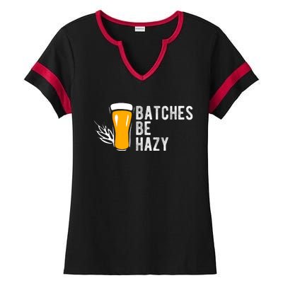 Craft Beer Design Gift Batches Be Hazy For Home Brewing Ladies Halftime Notch Neck Tee