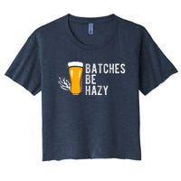 Craft Beer Design Gift Batches Be Hazy For Home Brewing Women's Crop Top Tee