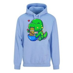 Cute Baby Dino Trex Eating Ramen Noodles Unisex Surf Hoodie