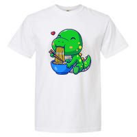 Cute Baby Dino Trex Eating Ramen Noodles Garment-Dyed Heavyweight T-Shirt