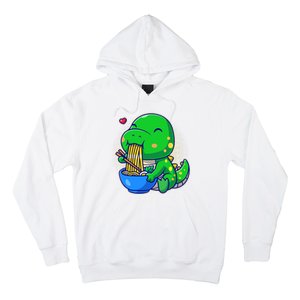 Cute Baby Dino Trex Eating Ramen Noodles Hoodie