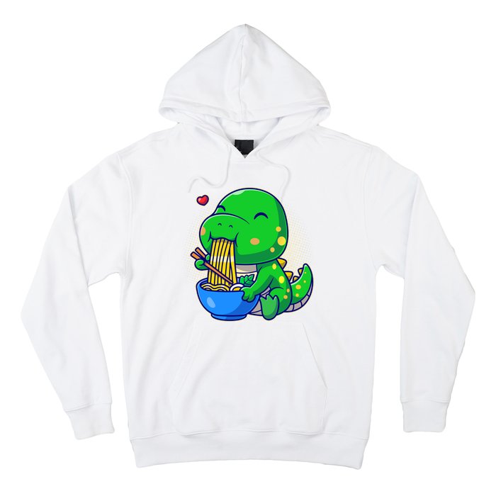 Cute Baby Dino Trex Eating Ramen Noodles Hoodie