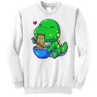 Cute Baby Dino Trex Eating Ramen Noodles Sweatshirt