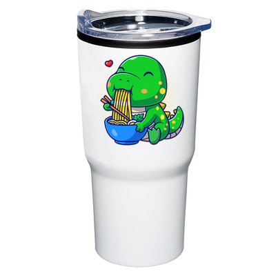 Cute Baby Dino Trex Eating Ramen Noodles Tumbler