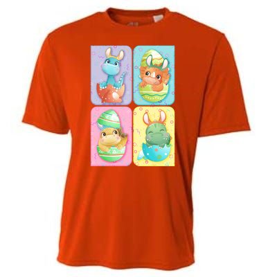 Cute Baby Dinosaurs Easter Eggs Cooling Performance Crew T-Shirt