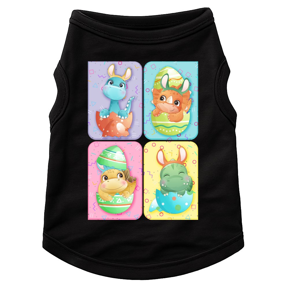 Cute Baby Dinosaurs Easter Eggs Doggie Tank