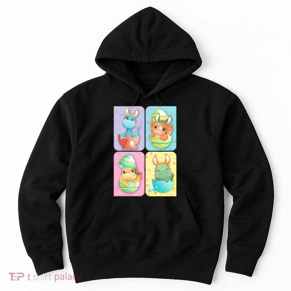 Cute Baby Dinosaurs Easter Eggs Hoodie