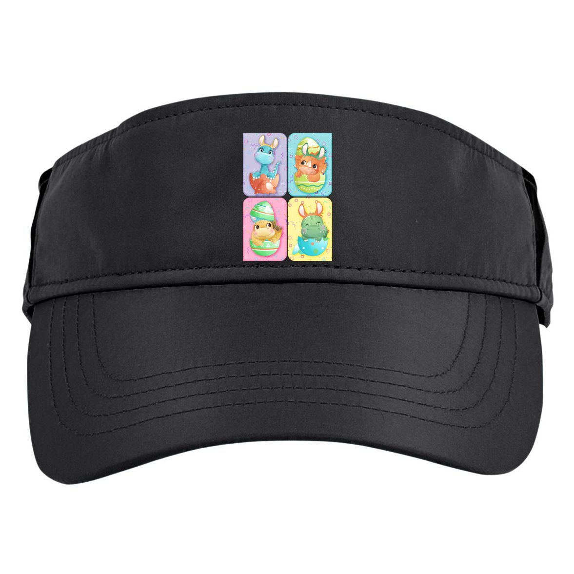 Cute Baby Dinosaurs Easter Eggs Adult Drive Performance Visor