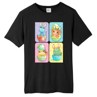 Cute Baby Dinosaurs Easter Eggs Tall Fusion ChromaSoft Performance T-Shirt