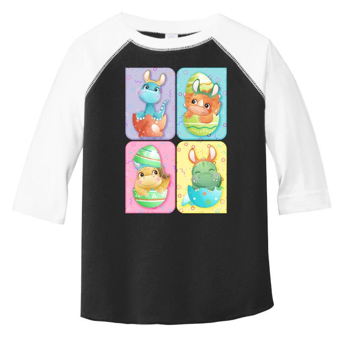 Cute Baby Dinosaurs Easter Eggs Toddler Fine Jersey T-Shirt