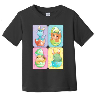 Cute Baby Dinosaurs Easter Eggs Toddler T-Shirt