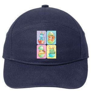 Cute Baby Dinosaurs Easter Eggs 7-Panel Snapback Hat