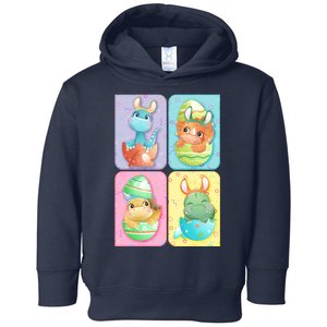 Cute Baby Dinosaurs Easter Eggs Toddler Hoodie