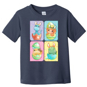 Cute Baby Dinosaurs Easter Eggs Toddler T-Shirt