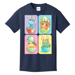 Cute Baby Dinosaurs Easter Eggs Kids T-Shirt