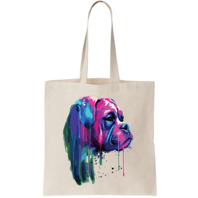Colorful Boxer Dog Art Watercolor Bag