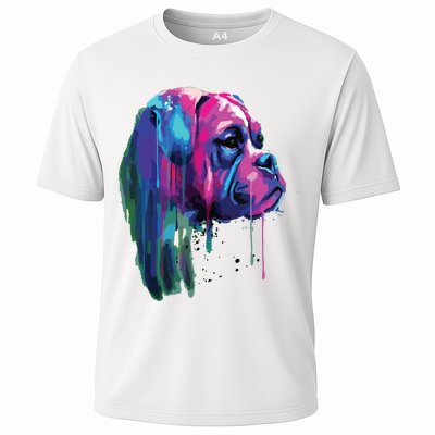 Colorful Boxer Dog Art Watercolor Performance Shirt
