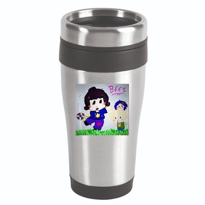 Cute Bff Drawing Premium 16oz Travel Tumbler