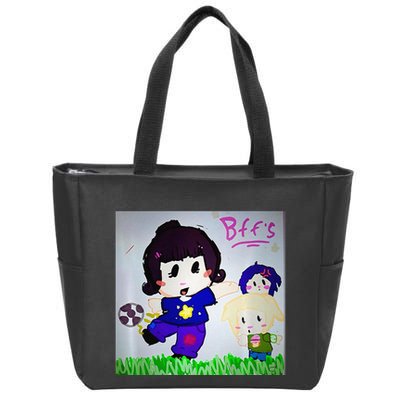 Cute Bff Drawing Premium Zip Tote Bag