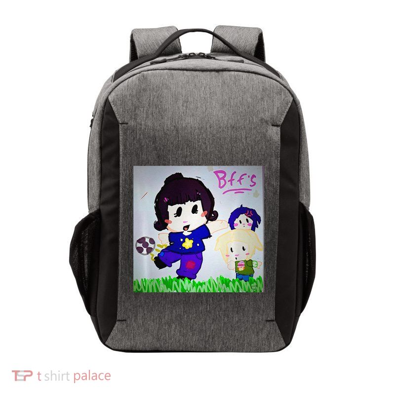 Cute Bff Drawing Premium Vector Backpack