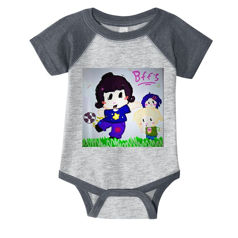 Cute Bff Drawing Premium Infant Baby Jersey Bodysuit