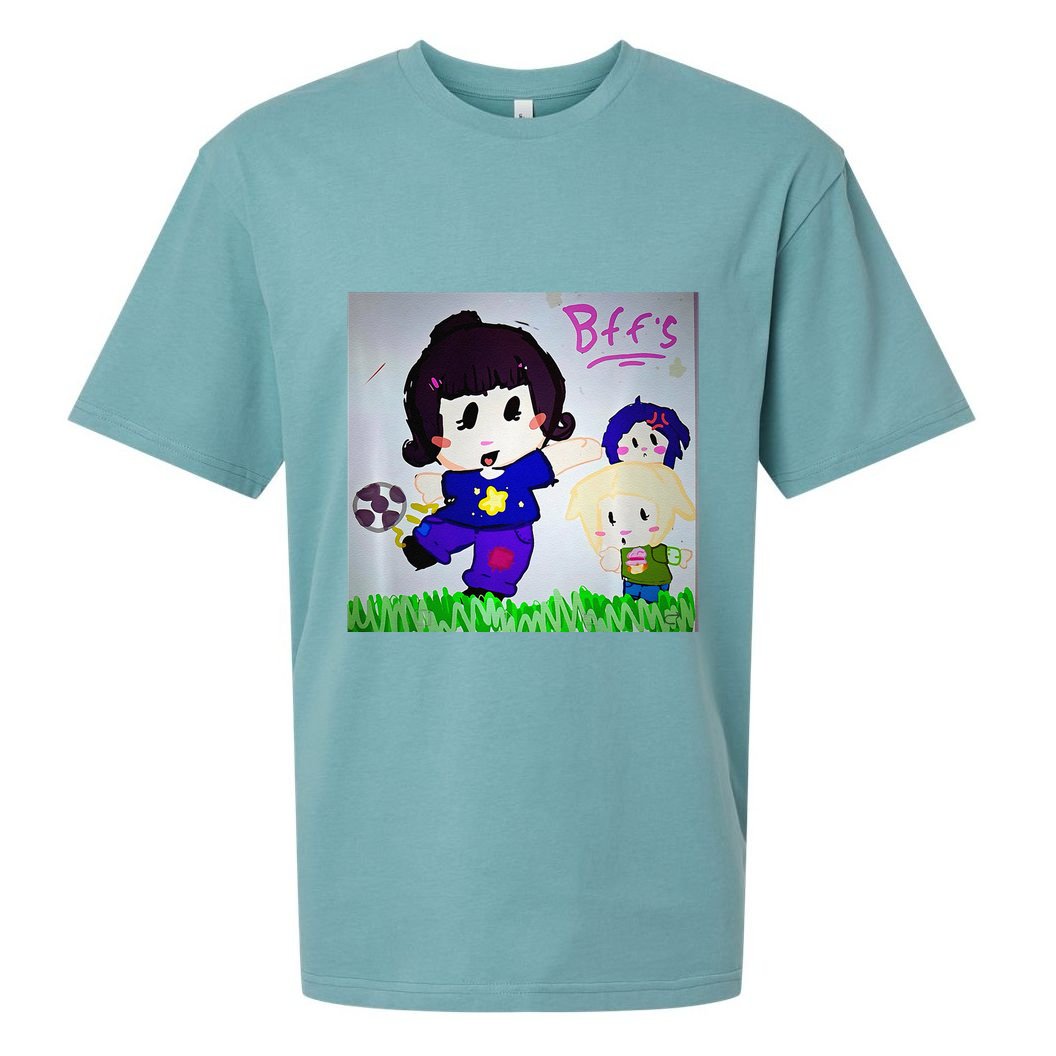 Cute Bff Drawing Premium Sueded Cloud Jersey T-Shirt