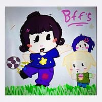 Cute Bff Drawing Premium Cooling Performance Crew T-Shirt
