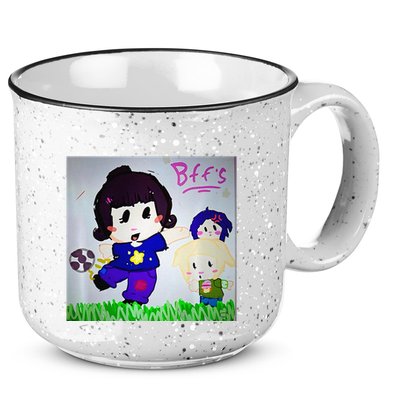 Cute Bff Drawing Premium 15oz Campfire Ceramic Mug