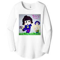 Cute Bff Drawing Premium Women's Perfect Tri Tunic Long Sleeve Shirt