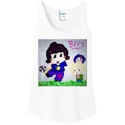 Cute Bff Drawing Premium Ladies Essential Tank