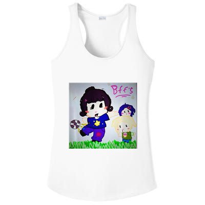 Cute Bff Drawing Premium Ladies PosiCharge Competitor Racerback Tank